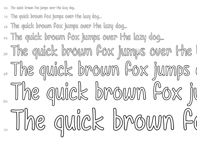 Color Time font waterfall